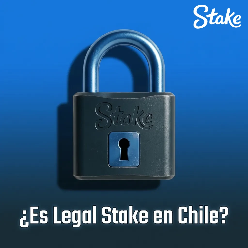 Stake casino logo with Curacao license seal, representing legal international gambling platform accessible in Chile